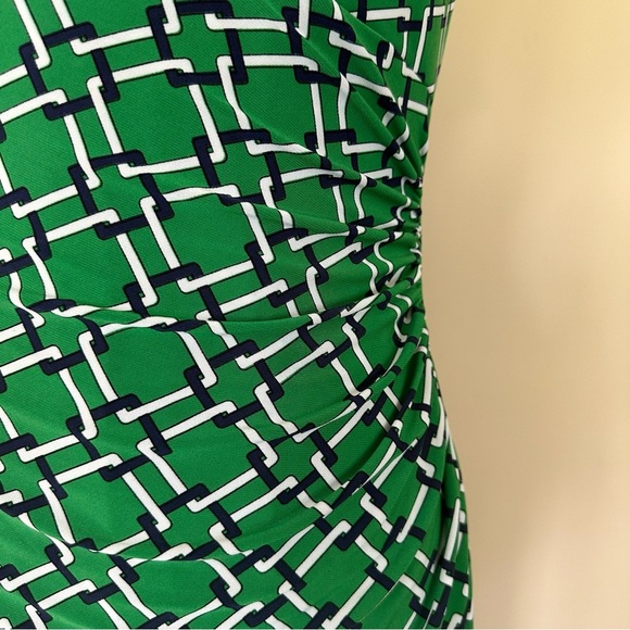 Lauren Ralph Lauren Slinky Stretch Dress Women 4 Faux Wrap Career Ruched V-neck - Picture 5 of 10